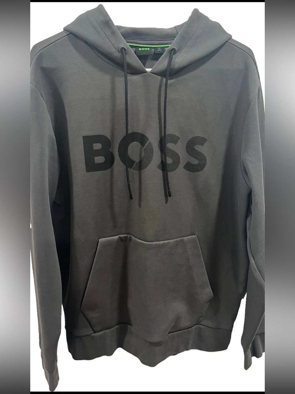 BOSS Soody Tape Logo Hoodie Gray Men's Large Hugo Boss Pullover